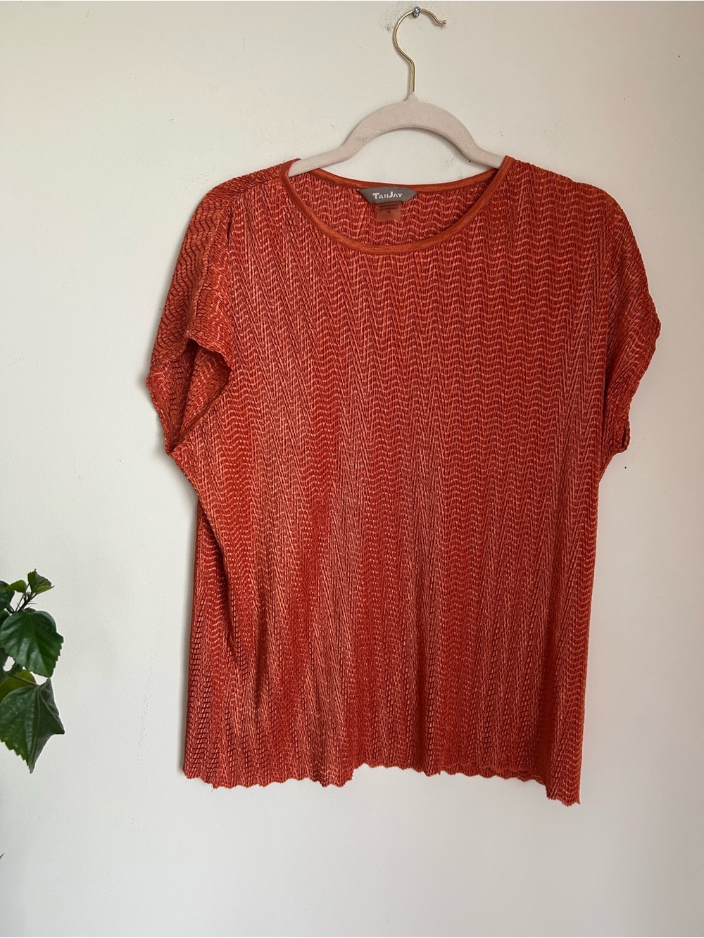 TanJay Burnt Orange Short-Sleeve Knit Tee